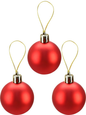 Набор шаров  цвет ассорти 40 мм 25 шт "Новогоднее настроение" (красный/золотой)