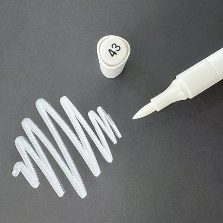 Маркер акриловый кисть Bruno Visconti  "SKETCH&ART" белый