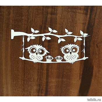 Вырубные картинки "Семейка филинов" толщина 0,9-1,15мм, картон