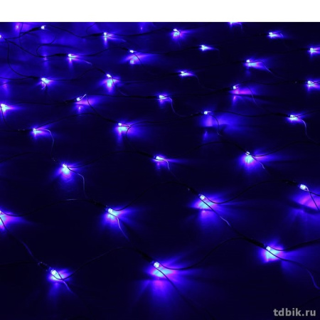 Гирлянда комнатная Сетка 2х 2м, 224 синие лампы, 8 реж. (от -10 до +35 °С)