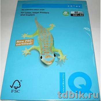 Бумага IQ intensive 80 А4 48, 100 лист/уп, светло-синий