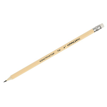 Карандаш ч/г HB Красин "Конструктор" с ластиком