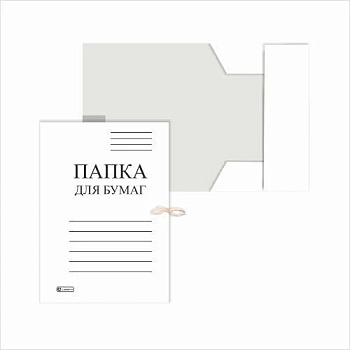 Папка с завязками мелован. картон 280 г/м2 Lamark