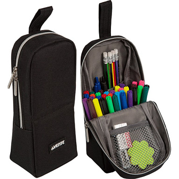 Пенал  универсальный настольный deVENTE "Private" 21x9x6 см, вертикальный, черный