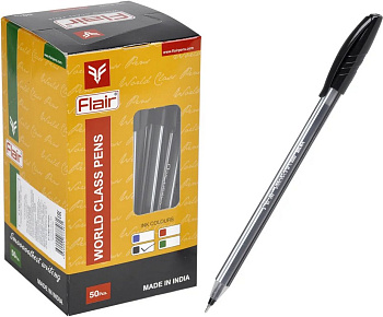 Ручка шариковая масляная Flair "NANO/NOKI",  0,5 мм черная (однораз.,лин.0,3мм)