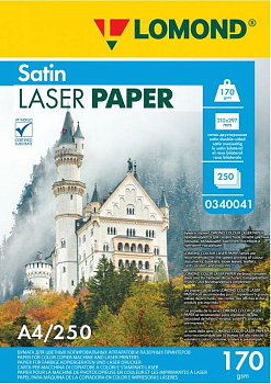 Бумага для полноцв. печати Lomond А4 170г, 250 л/уп. матовая, двухстрон.
