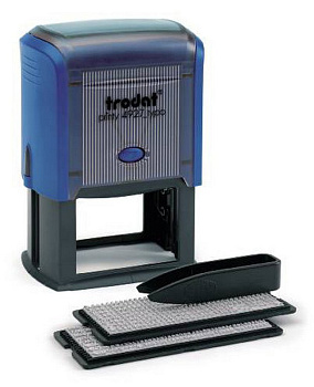 Штамп самонаборный  8 стр. 60х40 мм 2 кассы Trodat, корпус синий