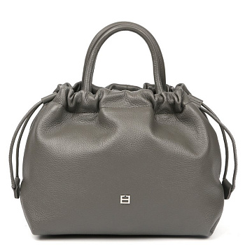 Сумка женская FABRETTI 24х21х12 см, нат. кожа, серый