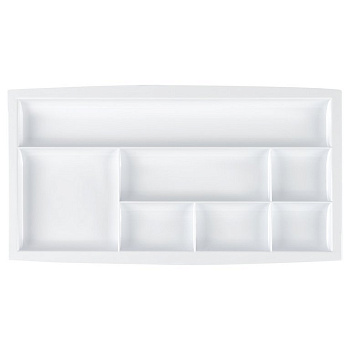 Лоток наст д/канц. принадлеж Стамм "Field" 351*182*20мм, белый