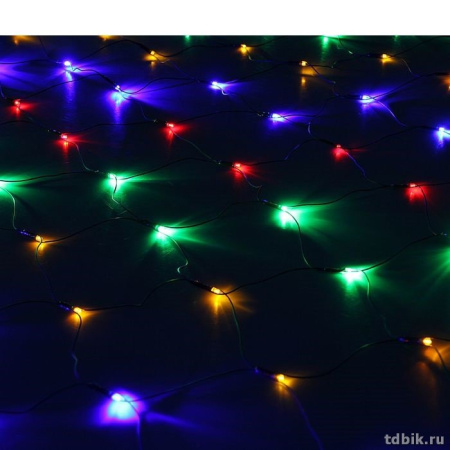 Гирлянда комнатная Сетка 2х 2м, 224 цветные лампы, 8 реж. (от -10 до +35 °С)