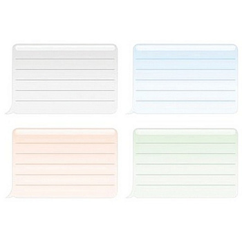 Наклейка для подписи тетрадей "Универсальные" HATBER, 16 шт/уп