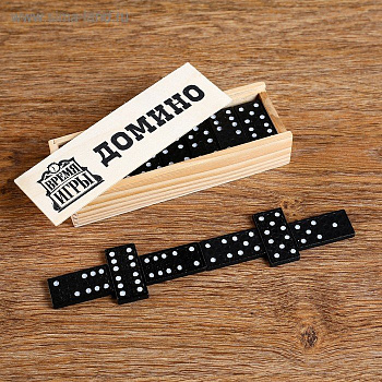 Игра настольная  Домино "Время игры" (пластик/дерево)
