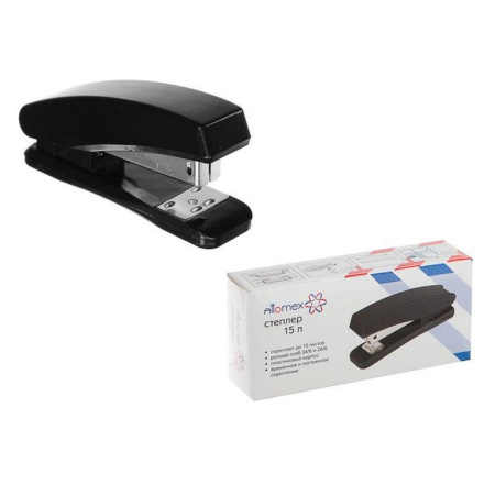 Степлер 24/6 до 15л Attomex, черный