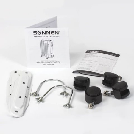 Обогреватель масляный SONNEN DFS-11 2500Вт, 11 секций, белый
