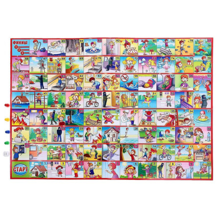 Игра настольная  Ходилка с викториной "Я в беду не попаду" Русский стиль