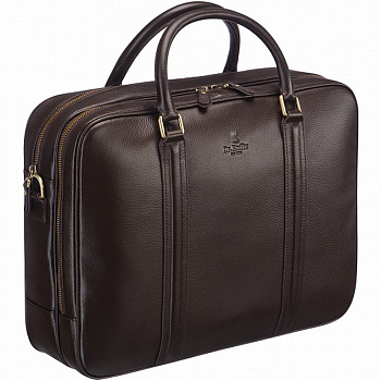 Сумка для документов Dr.Koffer, нат. кожа, коричневая