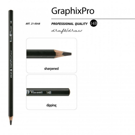 Карандаш ч/г 14В трехгранный Bruno Visconti "GraphixPro"