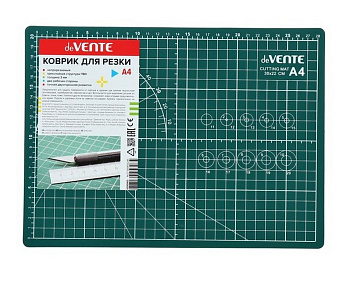 Мат для хобби А4 (30x22,5см) для резки, толщина 3мм, двухсторонний, трехслойный deVENTE