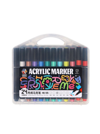 Набор маркеров акриловых 24 цв. (в пластик. пенале)