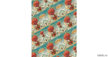 Бумага упаковочная НГ 70*100см "Новогодний воздушный шар"