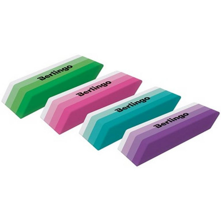 Ластик Berlingo "Stripes" 50*19*9мм, ассорти
