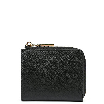 Портмоне FABRETTI женское, нат. кожа, 11*10*3 см, черный
