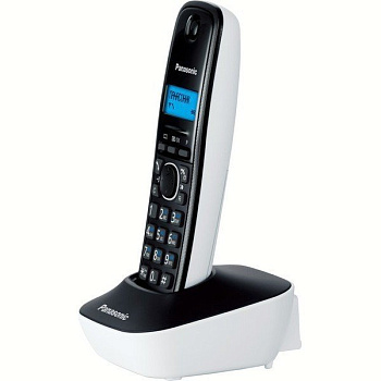 Телефон Panasonic KX-TG1611RUW беспроводной, цвет белый/черный