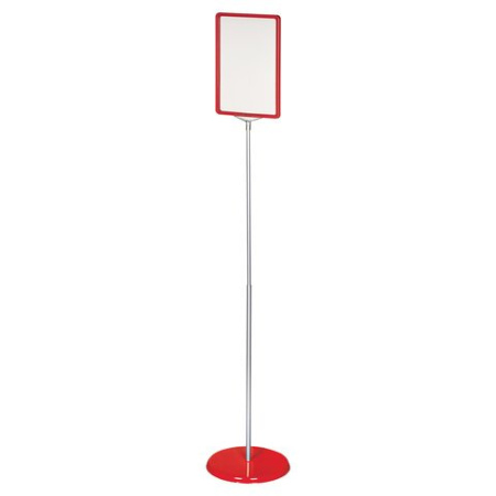 Стойка информационная напольная для А4, h=1м, сталь, красная, BRAUBERG