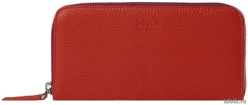 Портмоне D.Morelli женское "Монтана" на молнии, нат.кожа, красное