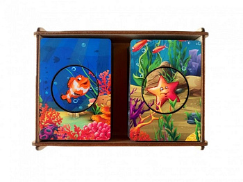 Игра обучающая  Формы Доски Сегена "Морские обитатели" (дерево) Сибирские Игрушки