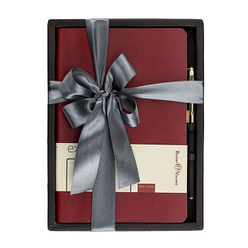 Набор подарочный BrunoVisconti "VINCENT" (БОРДОВЫЙ ЕЖЕДНЕВНИК А5 + РУЧКА)