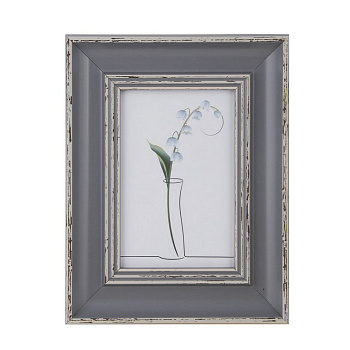 Рамка для фотографий 10*15 см пластик, цв. серый