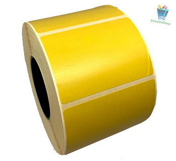 Термоэтикетки 100*70 (400 шт.) б/п, цв. желтый