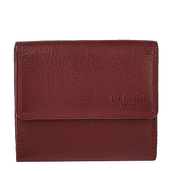 Портмоне Dr.Koffer 12*10 см нат. кожа, бордовый