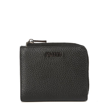 Портмоне FABRETTI женское, нат. кожа, 11*9,5*2,5 см, черный