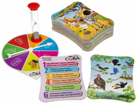 Игра настольная  Викторина .3+ "Веселый Зоопарк" Умная Сова Bondibon