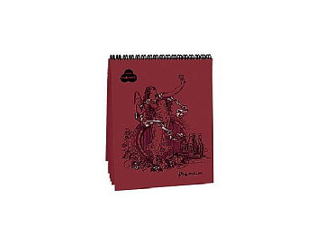 Блокнот для эскизов 140*198 мм, 30л., на пружине "Premium Beaujolais" божоле