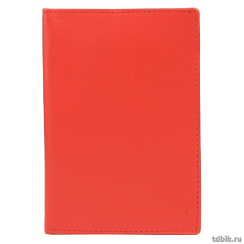Обложка для паспорта Jane's Story нат. кожа, коралл