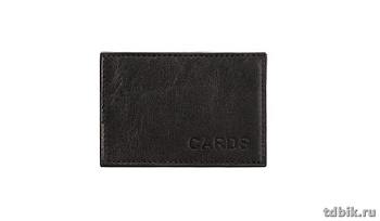 Обложка для проездного билета Faetano нат. кожа, цвет черный