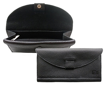 Портмоне D.Morelli женское "Монтана" конверт большое, нат.кожа, черное