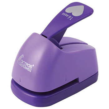 Дырокол фигурный 1,6 см "Сердце" ОСТРОВ СОКРОВИЩ