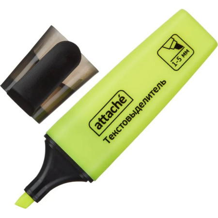 Текст-маркер Attache Colored желтый, 1-5мм