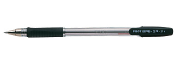 Ручка шариковая масляная Pilot резин.упор 0,7мм черная (стерж.144мм, линия 0,22мм)