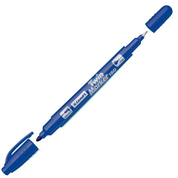 Маркер перманентный   двусторонний 1-4 мм Luxor TWIN круглый синий