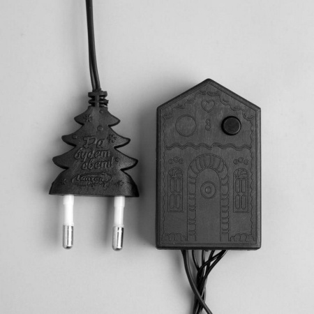 Гирлянда комнатная Нить  5м, 50 цв. ламп, 8 реж., черный провод (от -10 до +35 °С)