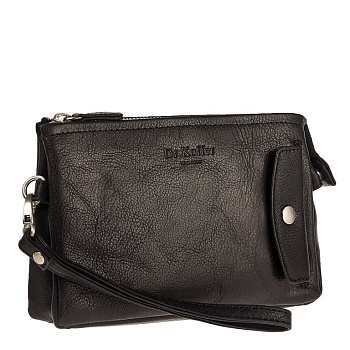 Сумка-органайзер Dr.Koffer 20*13*4см, нат. кожа, черный