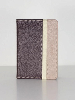 Обложка для документов D.Morelli "Триада" нат.кожа, бордовая