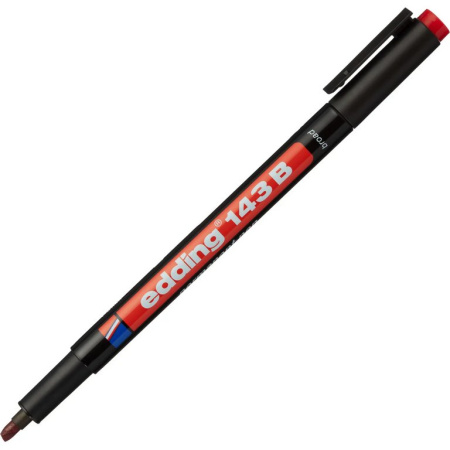 Маркер для прозрачных пленок 1-3мм Edding 143 перманентный красный