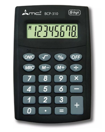 Калькулятор карм. MC2 BCP-310 (8 разр., 87*65*11мм) черный