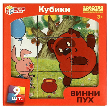 Игра развивающая Кубики "Союзмультфильм. Винни-пух" Умные игры (9 кубиков)